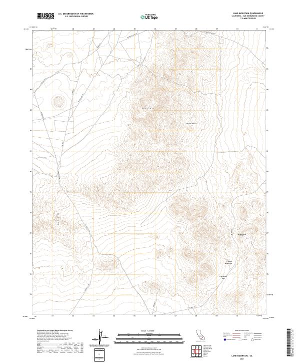 US Topo 7.5-minute map for Lane Mountain CA