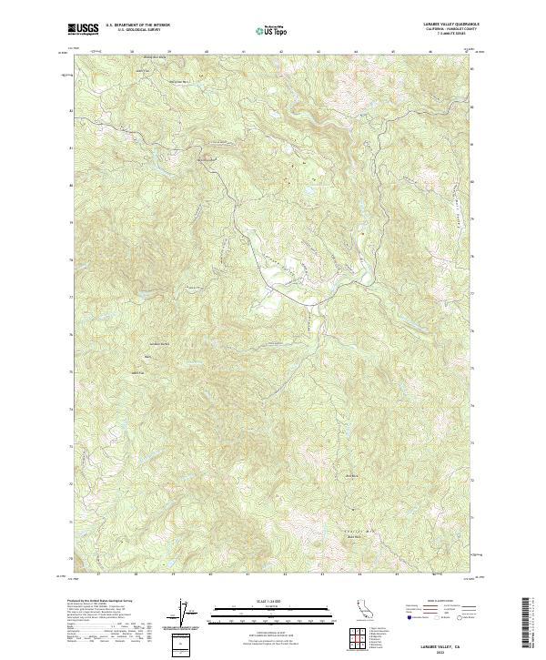 US Topo 7.5-minute map for Larabee Valley CA