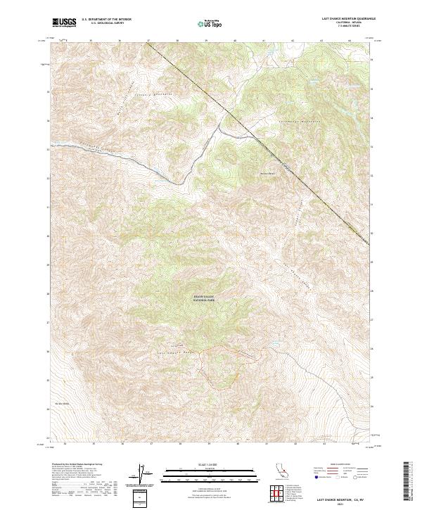 US Topo 7.5-minute map for Last Chance Mountain CANV