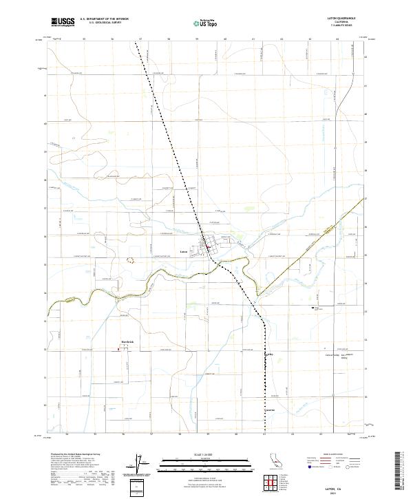 US Topo 7.5-minute map for Laton CA