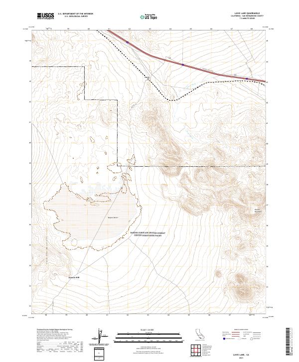 US Topo 7.5-minute map for Lavic Lake CA