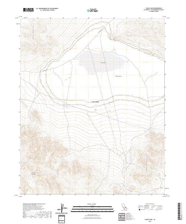 US Topo 7.5-minute map for Leach Lake CA