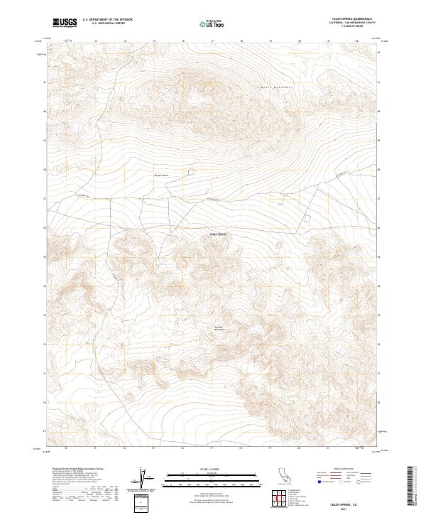 US Topo 7.5-minute map for Leach Spring CA