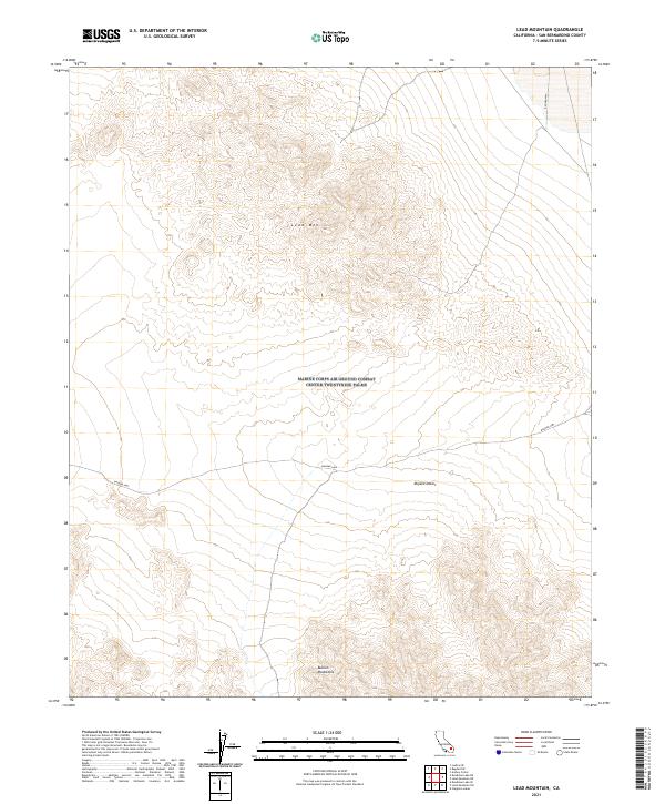 US Topo 7.5-minute map for Lead Mountain CA