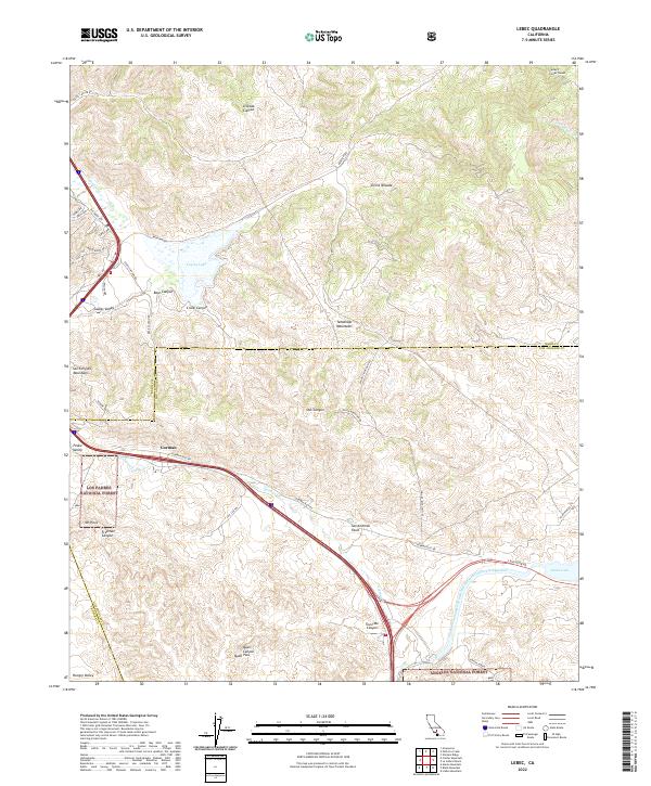 US Topo 7.5-minute map for Lebec CA