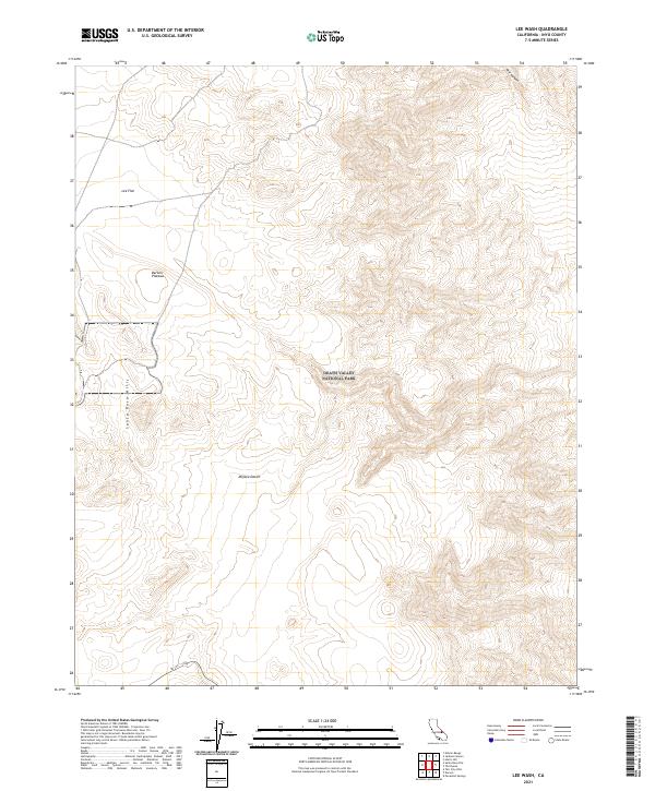 US Topo 7.5-minute map for Lee Wash CA