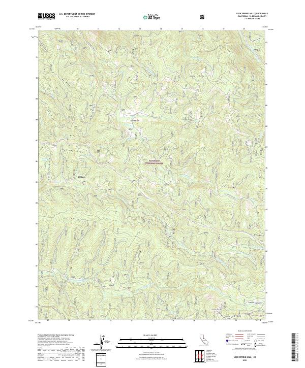 US Topo 7.5-minute map for Leek Spring Hill CA