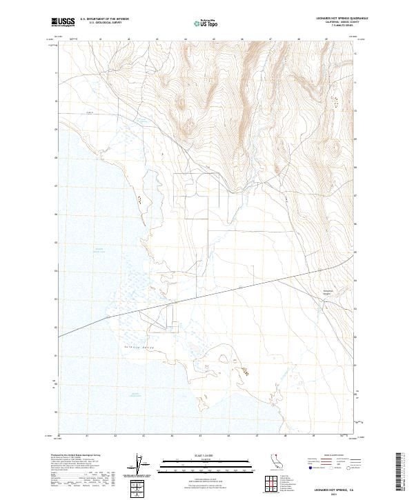 US Topo 7.5-minute map for Leonards Hot Springs CA