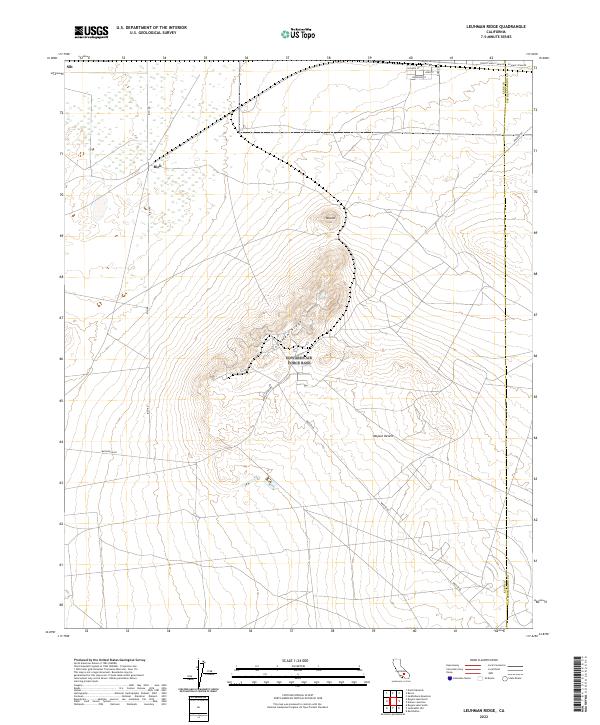 US Topo 7.5-minute map for Leuhman Ridge CA