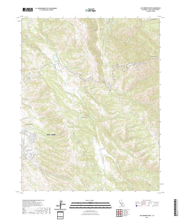 US Topo 7.5-minute map for Lick Observatory CA