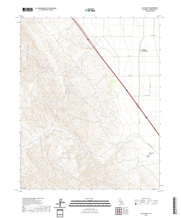 US Topo 7.5-minute map for Lillis Ranch CA