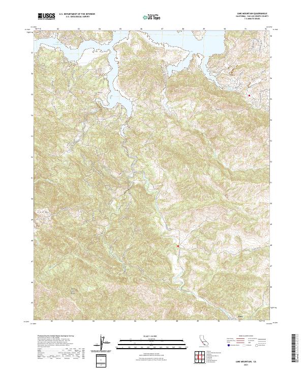 US Topo 7.5-minute map for Lime Mountain CA