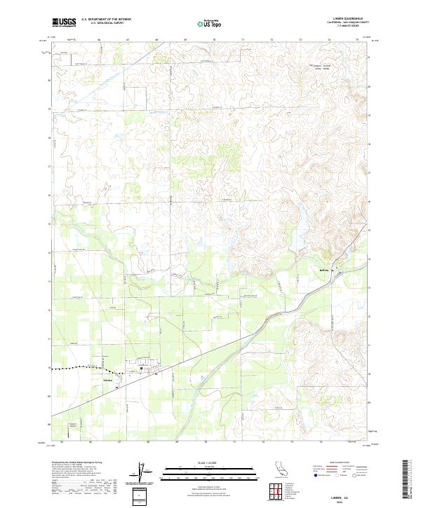 US Topo 7.5-minute map for Linden CA