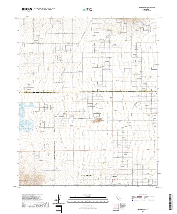 US Topo 7.5-minute map for Little Buttes CA