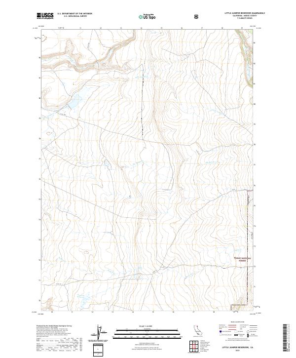 US Topo 7.5-minute map for Little Juniper Reservoir CA