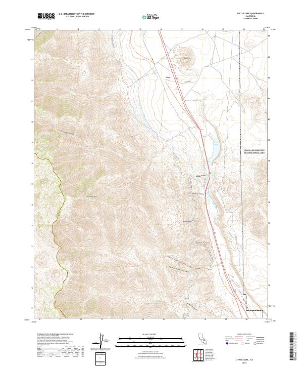 US Topo 7.5-minute map for Little Lake CA