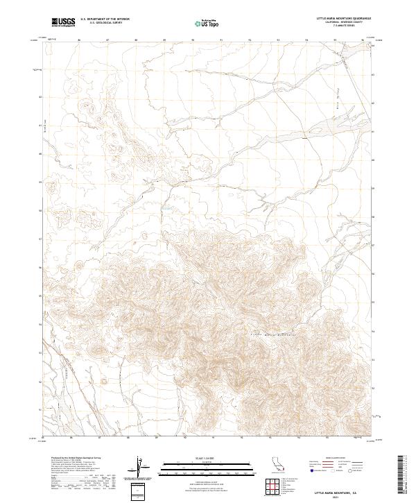 US Topo 7.5-minute map for Little Maria Mountains CA