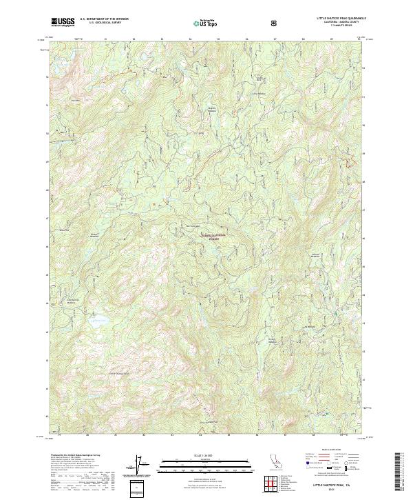 US Topo 7.5-minute map for Little Shuteye Peak CA