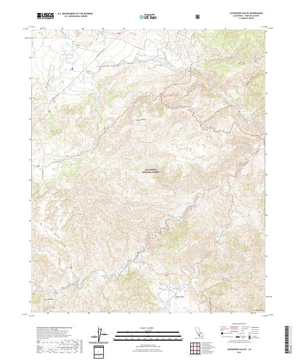 US Topo 7.5-minute map for Lockwood Valley CA