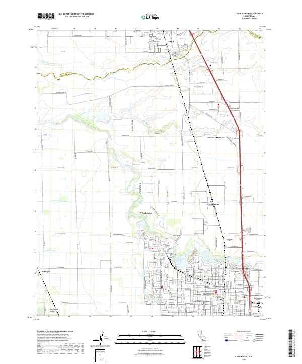 US Topo 7.5-minute map for Lodi North CA