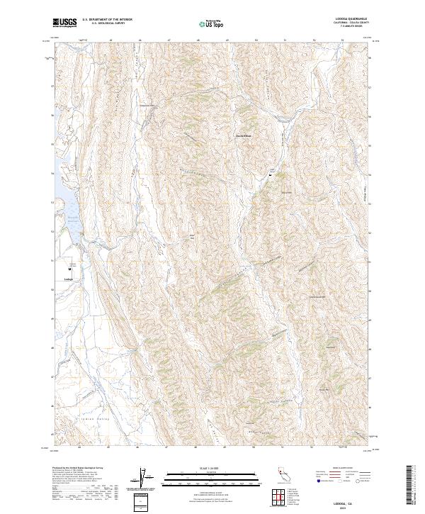 US Topo 7.5-minute map for Lodoga CA