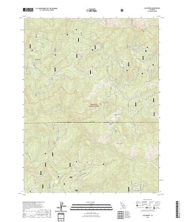 US Topo 7.5-minute map for Log Spring CA