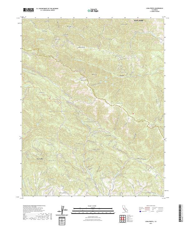 US Topo 7.5-minute map for Loma Prieta CA