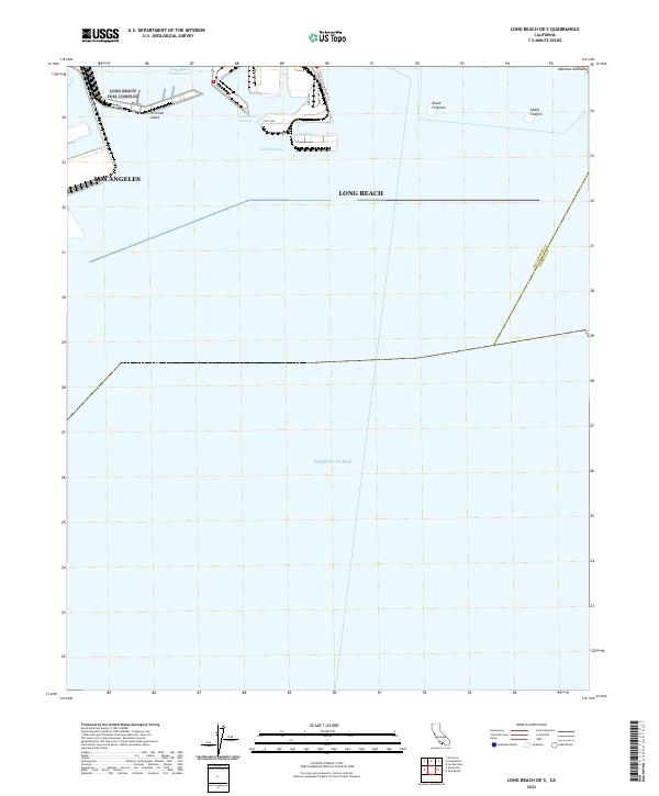 US Topo 7.5-minute map for Long Beach OE S CA