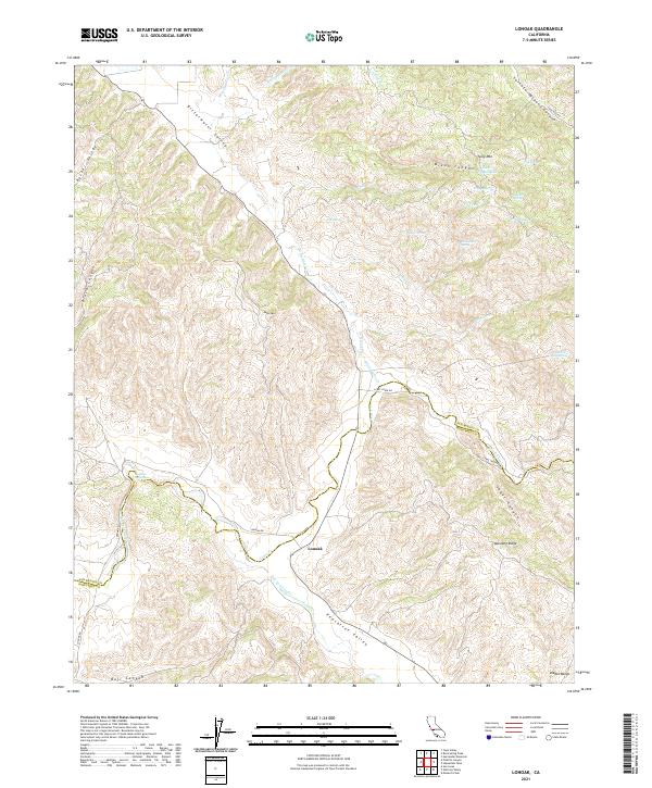 US Topo 7.5-minute map for Lonoak CA