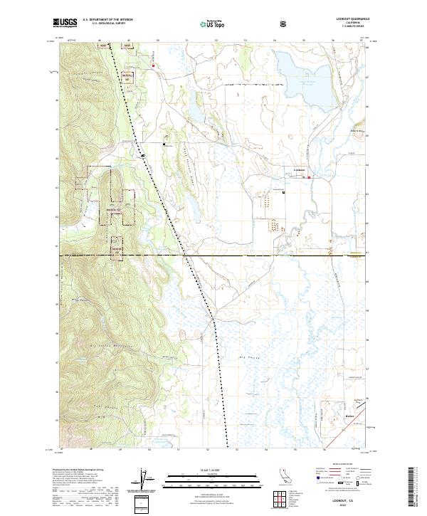 US Topo 7.5-minute map for Lookout CA