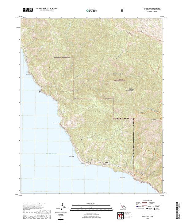 US Topo 7.5-minute map for Lopez Point CA