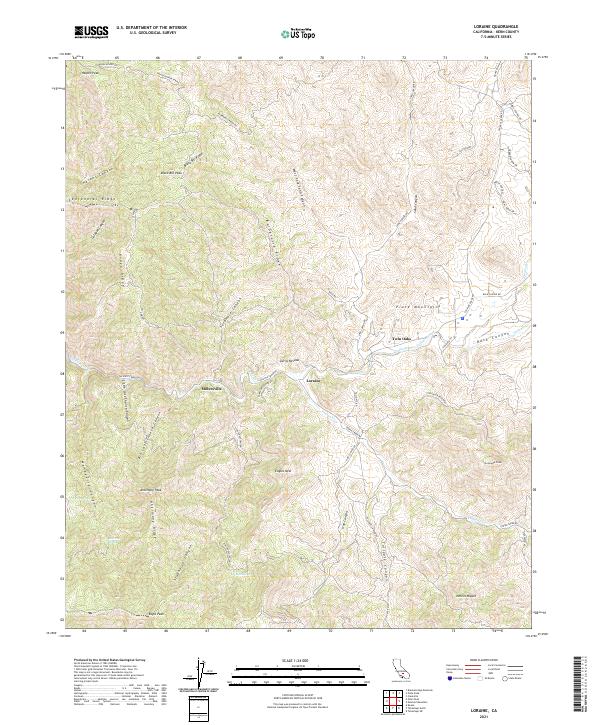 US Topo 7.5-minute map for Loraine CA