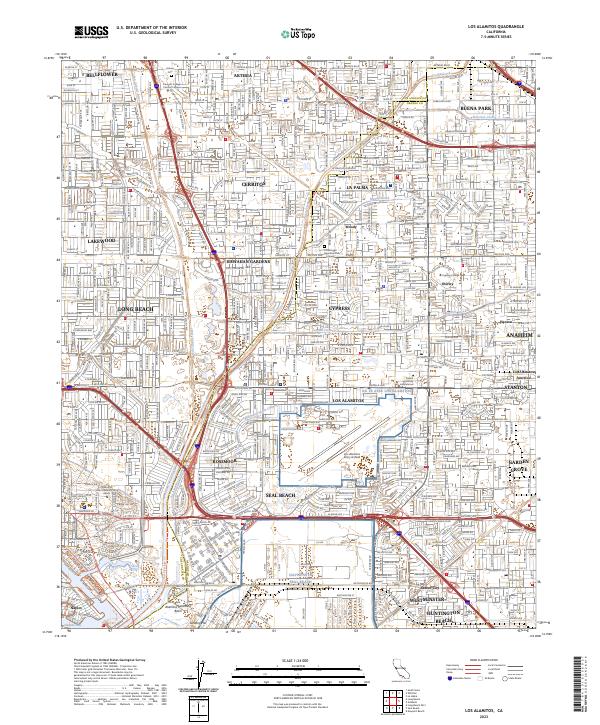 US Topo 7.5-minute map for Los Alamitos CA