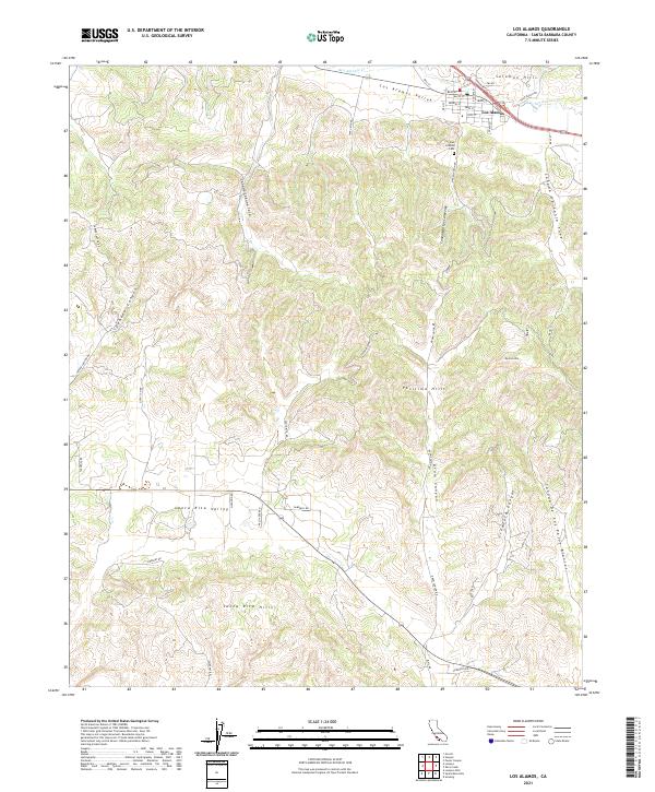 US Topo 7.5-minute map for Los Alamos CA