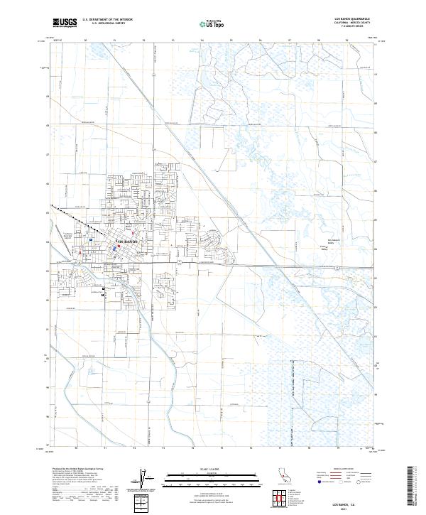 US Topo 7.5-minute map for Los Banos CA