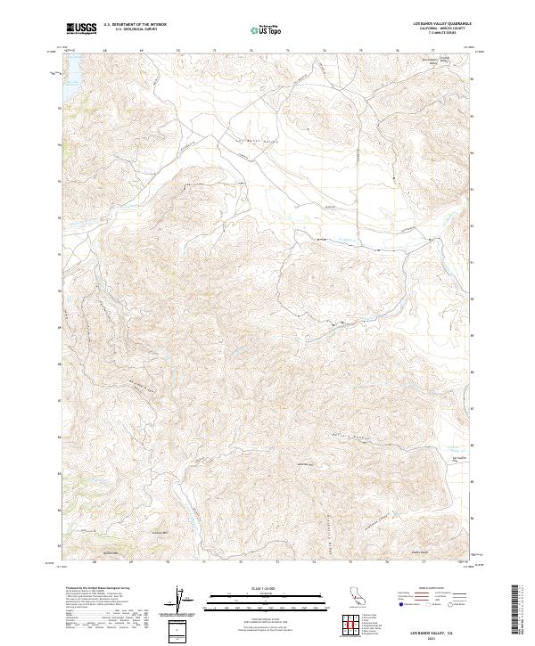 US Topo 7.5-minute map for Los Banos Valley CA