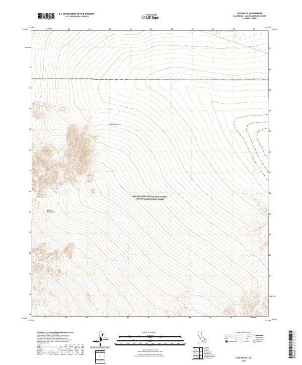 US Topo 7.5-minute map for Ludlow SE CA