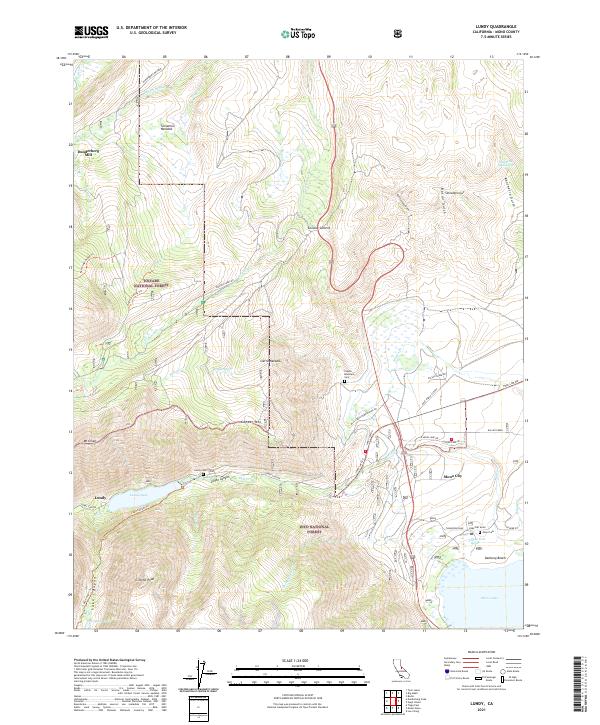 US Topo 7.5-minute map for Lundy CA