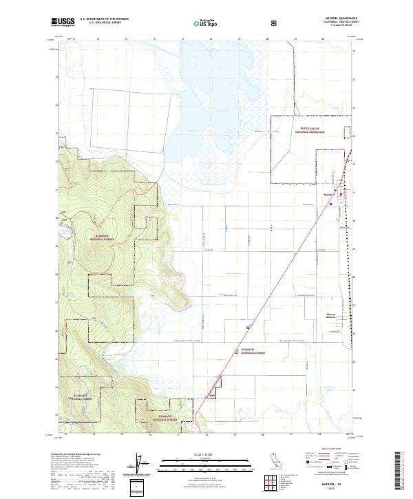 US Topo 7.5-minute map for MacDoel CA