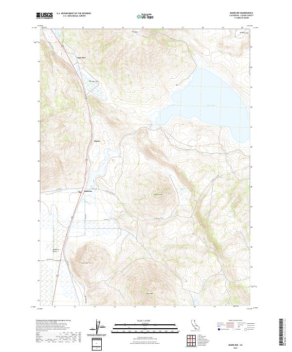 US Topo 7.5-minute map for Madeline CA