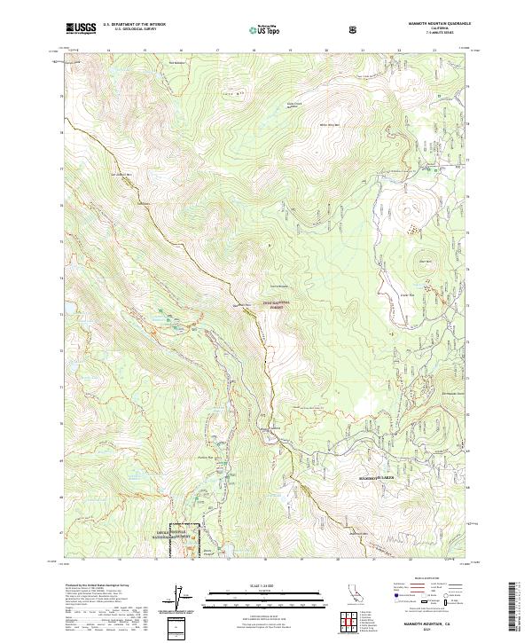 US Topo 7.5-minute map for Mammoth Mountain CA