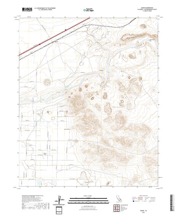 US Topo 7.5-minute map for Manix CA