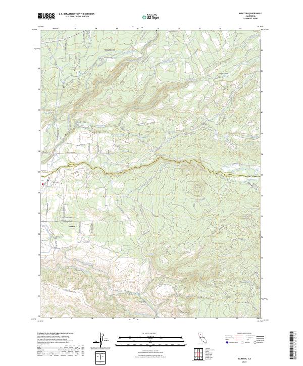 US Topo 7.5-minute map for Manton CA