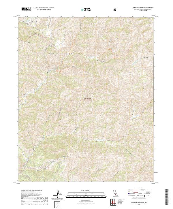 US Topo 7.5-minute map for Manzanita Mountain CA