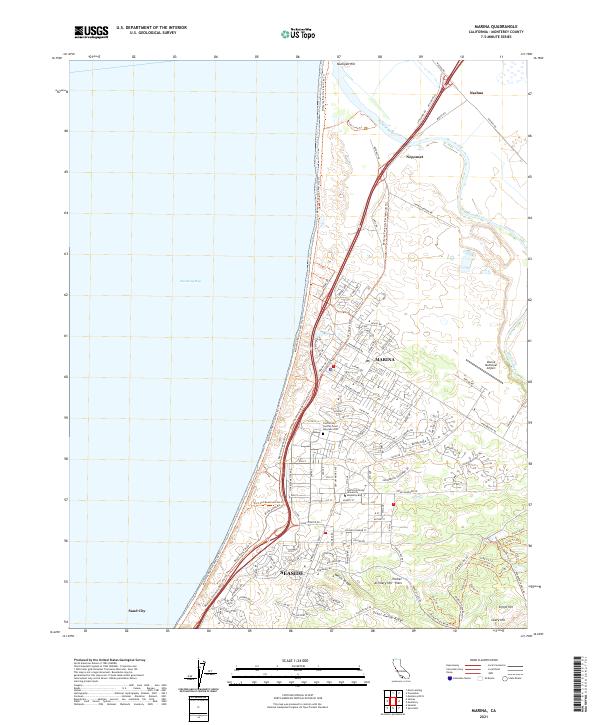 US Topo 7.5-minute map for Marina CA