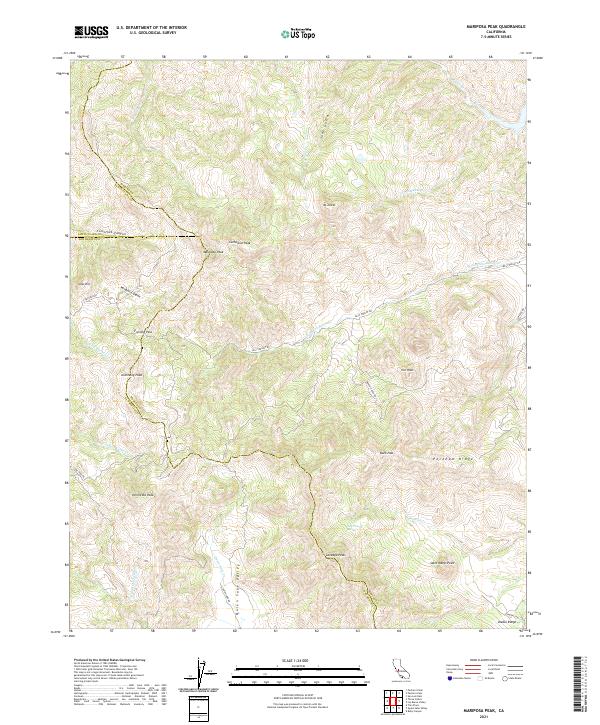 US Topo 7.5-minute map for Mariposa Peak CA