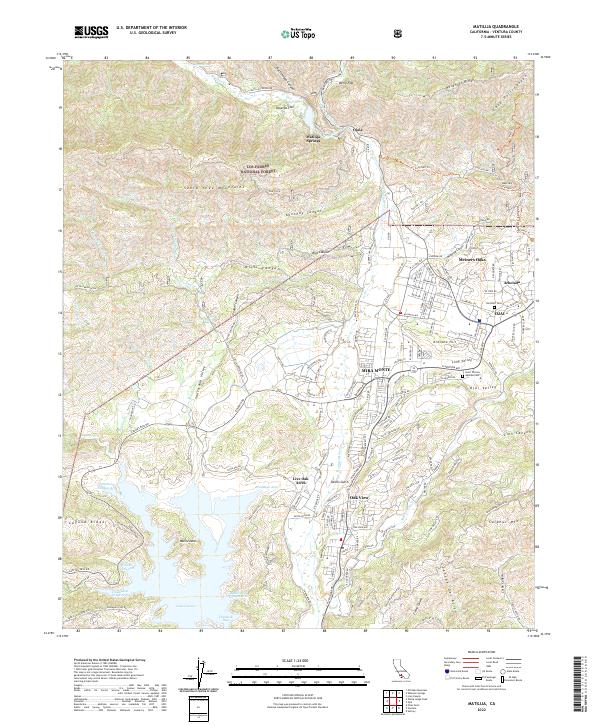 US Topo 7.5-minute map for Matilija CA