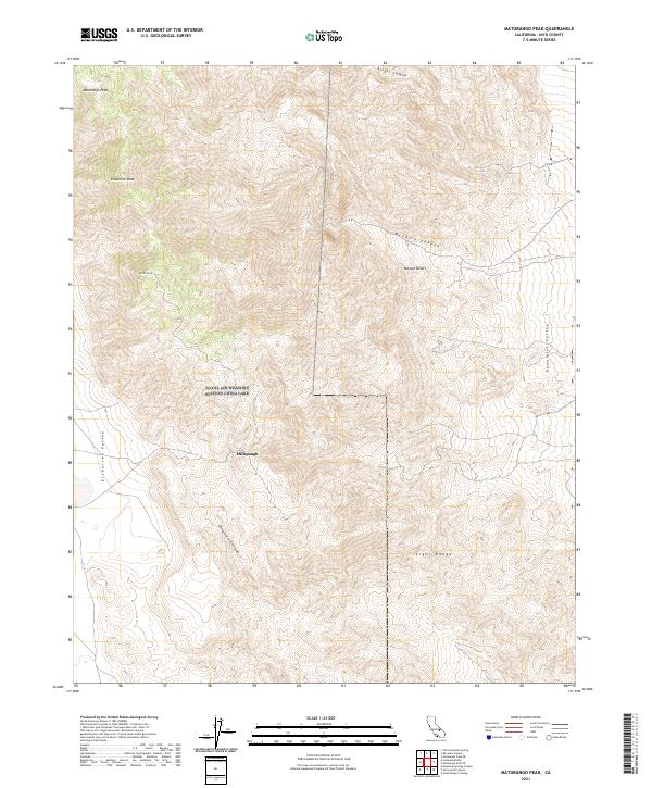 US Topo 7.5-minute map for Maturango Peak CA