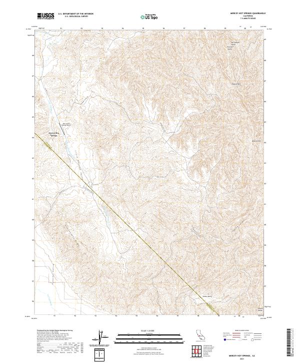 US Topo 7.5-minute map for Mercey Hot Springs CA