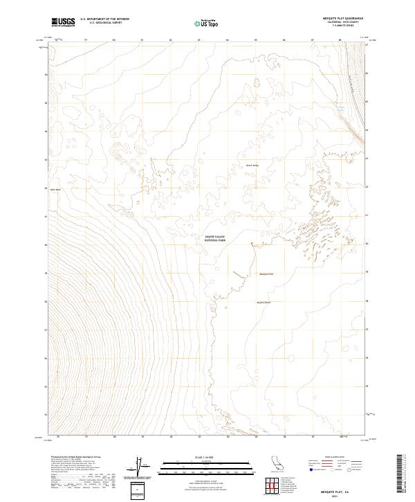 US Topo 7.5-minute map for Mesquite Flat CA